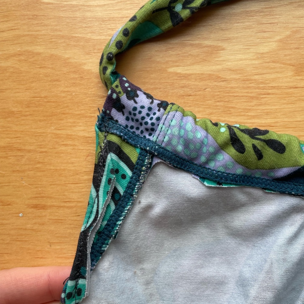 Prana Tank top with Green and Purple Floral Design - Picture 5 of 7